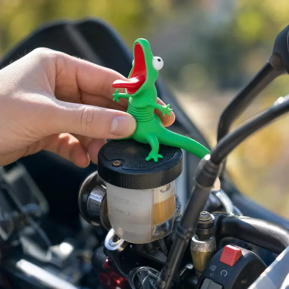 🦎Wobbly Riding Buddy – Car & Motorcycle Decor🏍