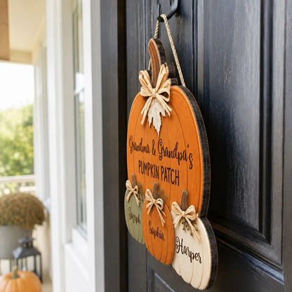 🍂 50% OFF – Grandma & Grandpa's Pumpkin Patch Fall Door Hanger