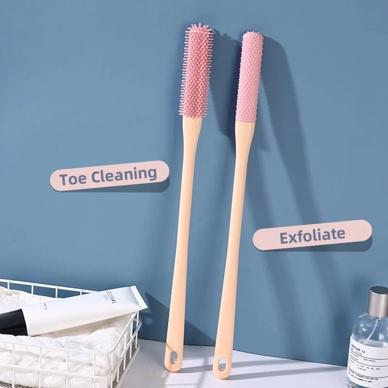 🦶 Long-Handle Toe Gap Foot Brush – 40cm Soft Exfoliating Foot Scrubber