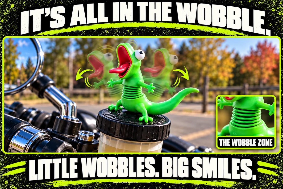 🦎Wobbly Riding Buddy – Car & Motorcycle Decor🏍