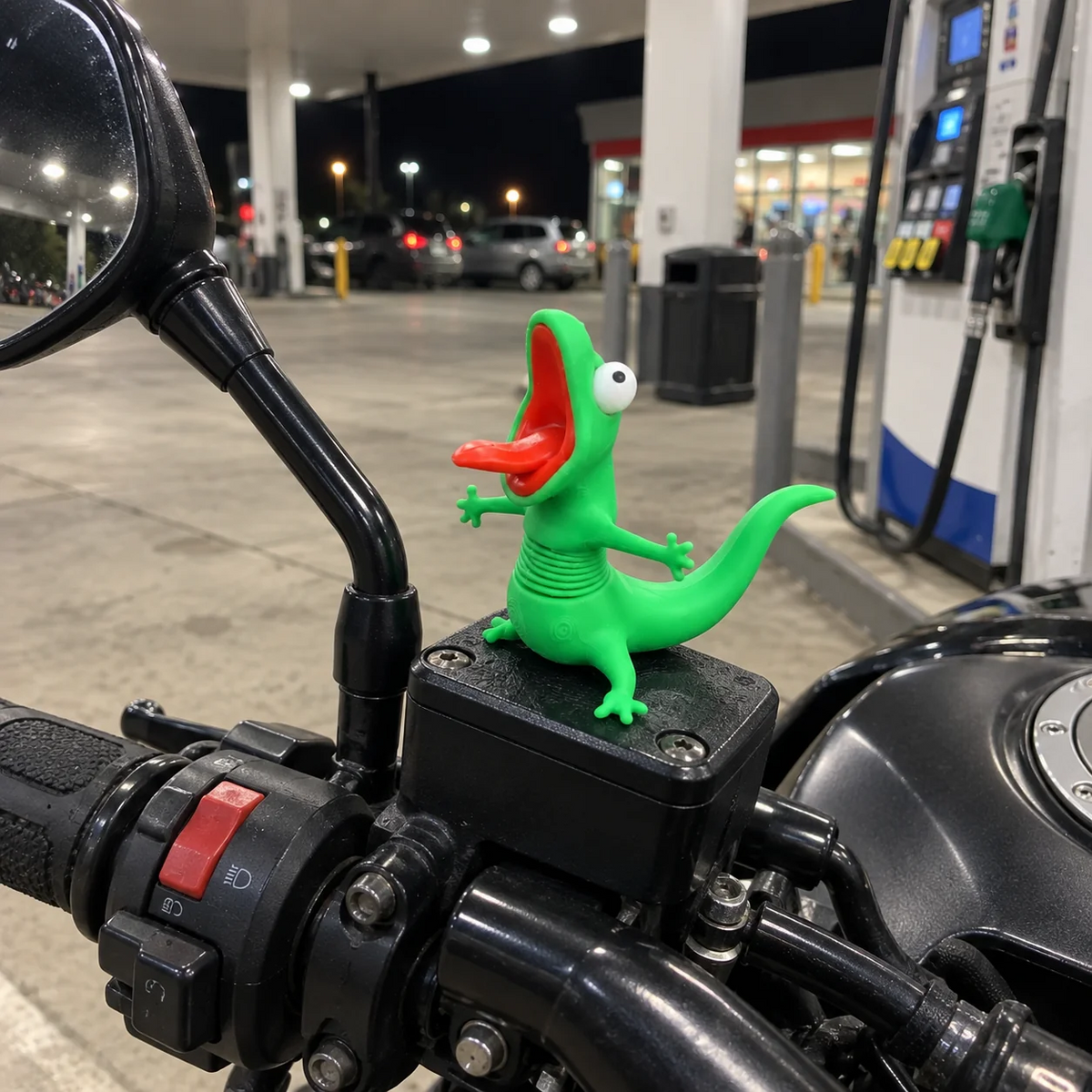 🦎Wobbly Riding Buddy – Car & Motorcycle Decor🏍