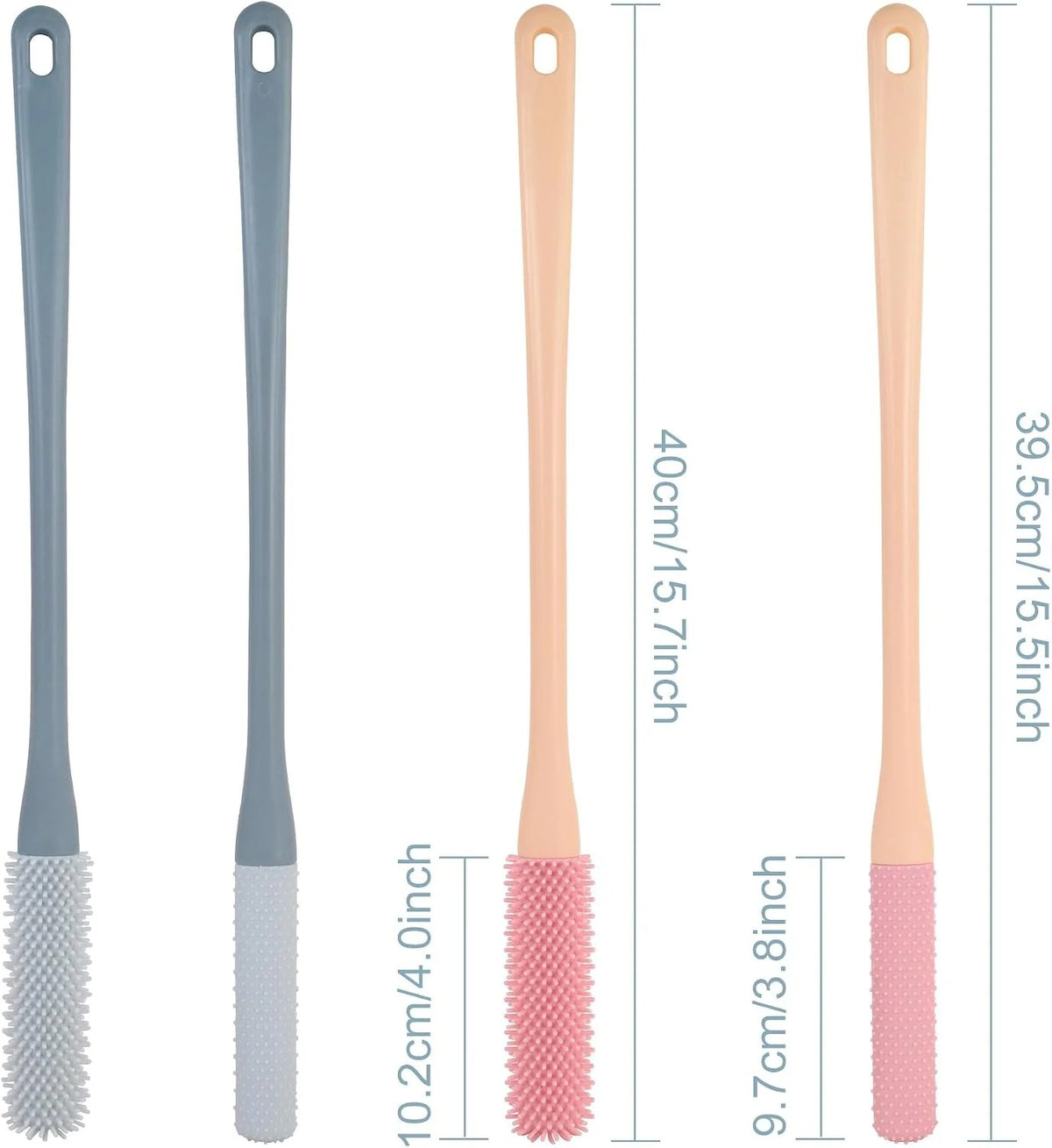 🦶 Long-Handle Toe Gap Foot Brush – 40cm Soft Exfoliating Foot Scrubber