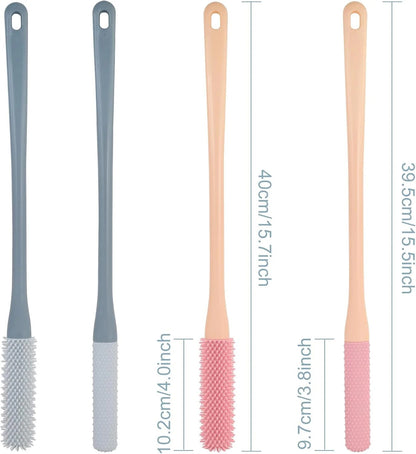 🦶 Long-Handle Toe Gap Foot Brush – 40cm Soft Exfoliating Foot Scrubber