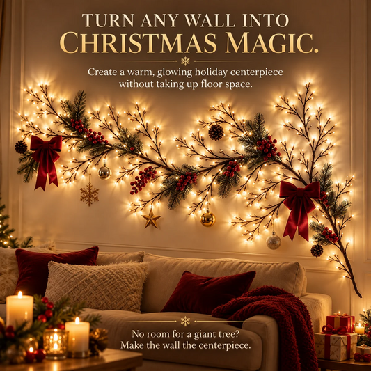 🎄 LAST DAY 50% OFF – Flexible Branch Christmas Lights – DIY Holiday Decor
