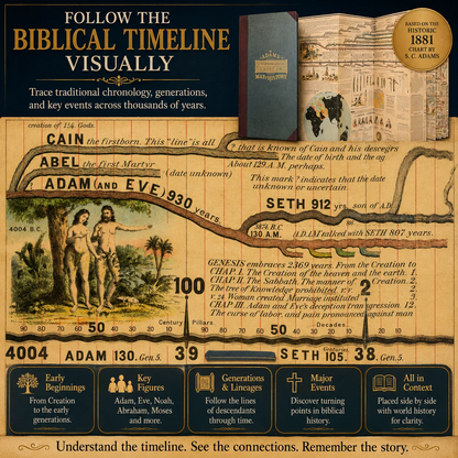 📖 LAST DAY 50% OFF – Fold-Out Biblical Timeline Book – 3.1M History Timeline