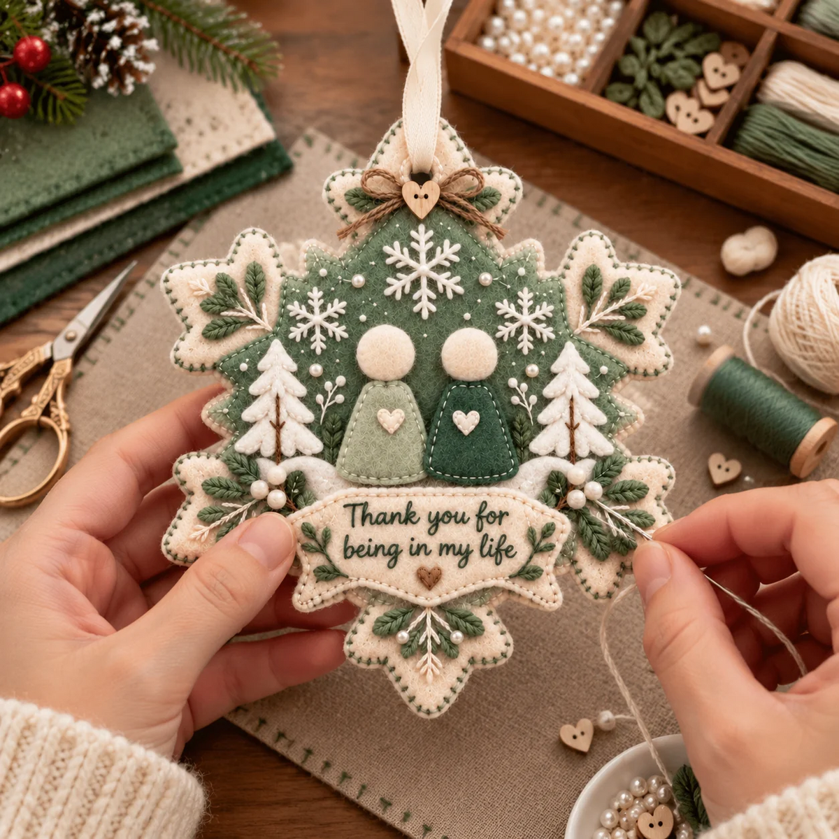 ❤️ LAST DAY 50% OFF – Thank You for Being in My Life Christmas Ornament