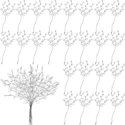 ✨ 50PCS Crystal Drop Christmas Tree Branches – Sparkling Acrylic Bead Decorations 🎄
