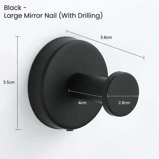 🪝 Stainless Steel Suction Cup Hooks – No-Drill Waterproof Wall Hooks