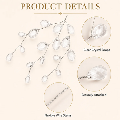 ✨ 50PCS Crystal Drop Christmas Tree Branches – Sparkling Acrylic Bead Decorations 🎄