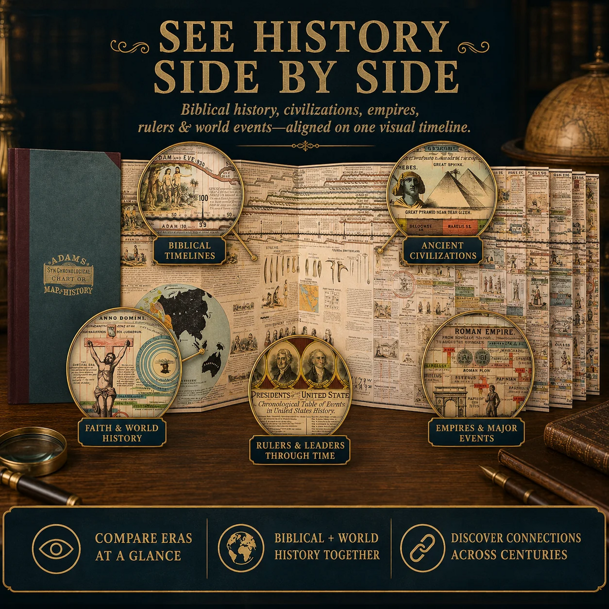 📖 LAST DAY 50% OFF – Fold-Out Biblical Timeline Book – 3.1M History Timeline