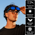 Oversized Polarized Fit-Over Sunglasses | UV400 Anti-Glare Wrap Shades For Glasses Wearers Driving Fishing 🌊