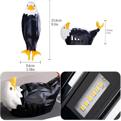 🦅 50% OFF – Black Eagle LED Wall Light – USB Rechargeable Magnetic Remote-Controlled Wall Lamp