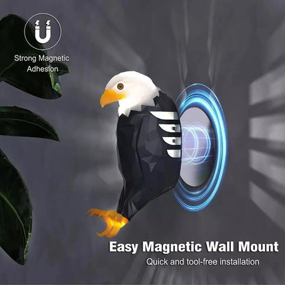 🦅 50% OFF – Black Eagle LED Wall Light – USB Rechargeable Magnetic Remote-Controlled Wall Lamp