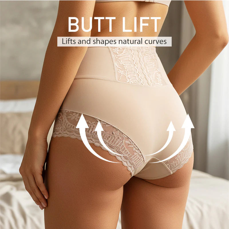 🌸Lace High Waist Tummy Control Butt Lifter Briefs Seamless Sculpting Comfort Fit🌸
