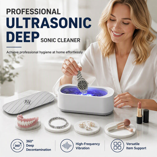 ✨ 50K+ SOLD! 🎁 Multifunctional High-Frequency Vibration Cleaner for Jewelry, Watches & Dentures
